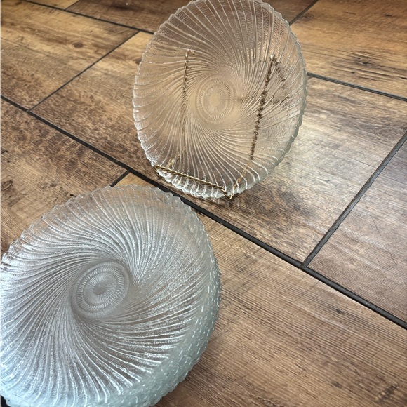 Arcoroc Seabreeze 7" Salad Dessert Plate Set of 7 Vintage Swirled Scalloped - Picture 2 of 4